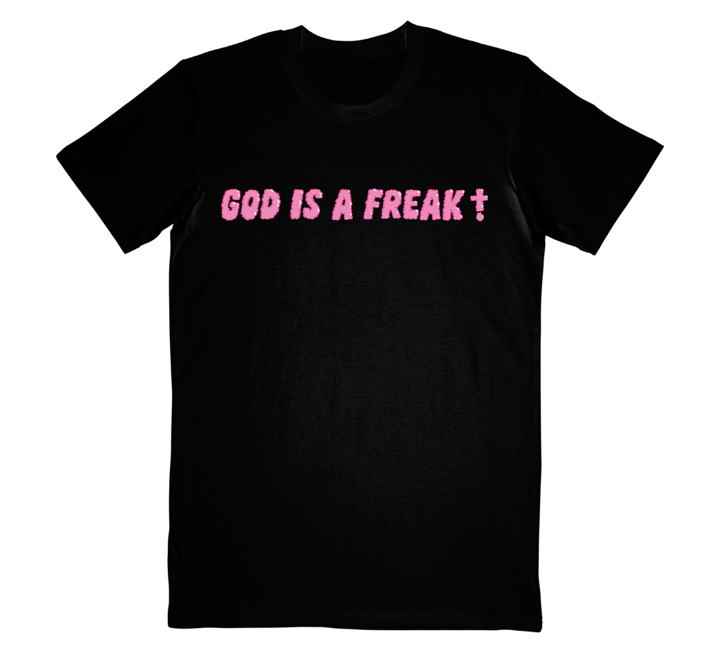 Peach PRC God Is A Freak T-Shirt (Black)